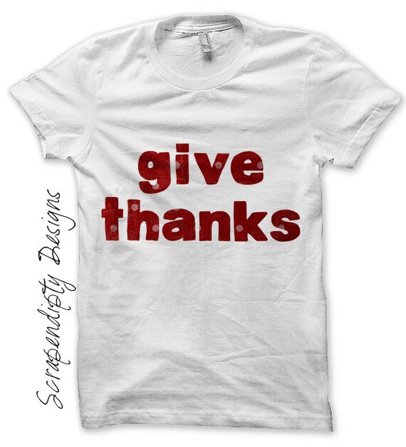 Thanksgiving Iron on Shirt Give Thanks Iron on Transfer