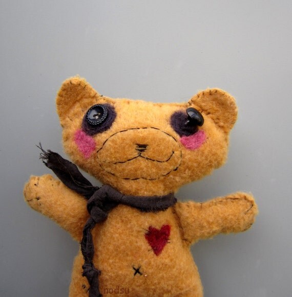 hand sewn teddy bear