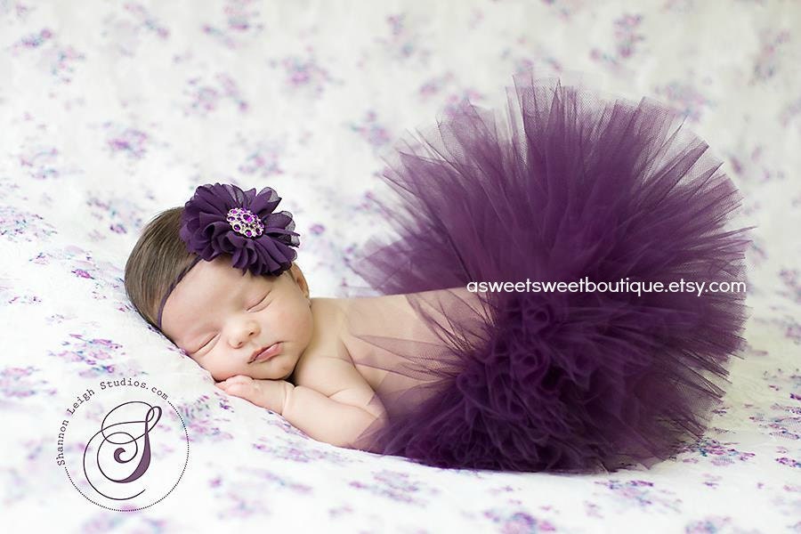 Plum Newborn Tutu Purple Baby Tutu Baby Tutu Newborn Photo