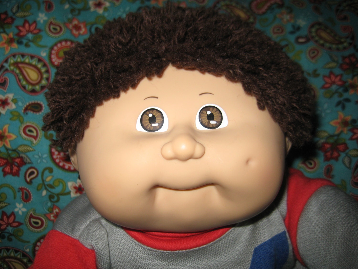 Vintage Cabbage Patch Kid Doll Fuzzy Hair Boy