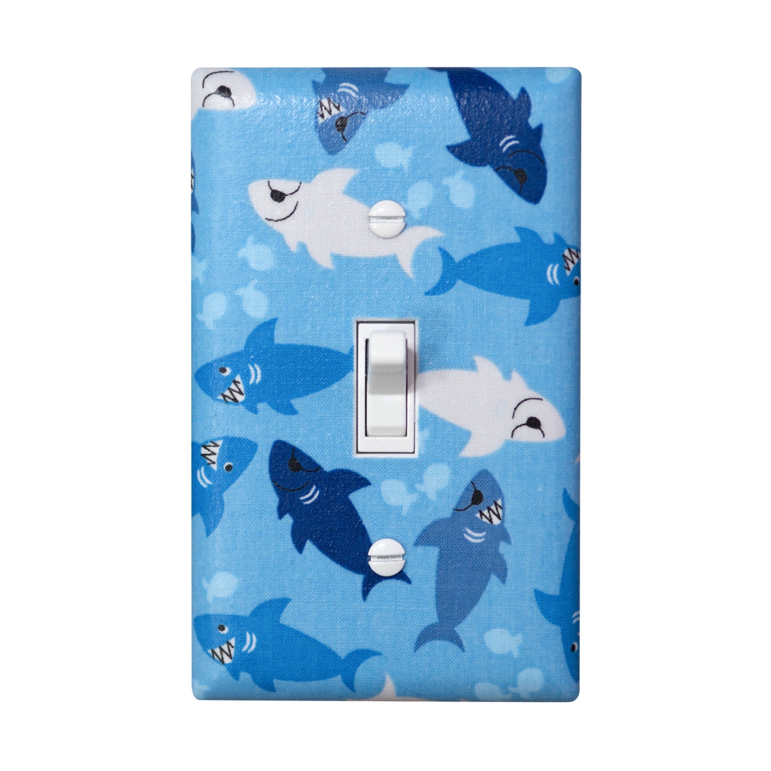 Shark Light Switch Plate Cover / Boys Nursery Bathroom Decor