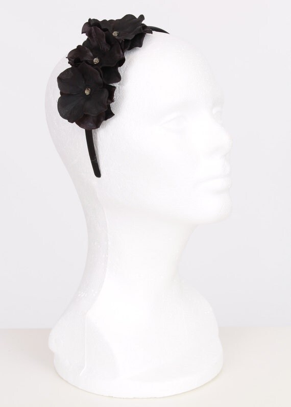 Black Diamond - Black - Flower Headband: Fits infant to adult - Cutie Patootie Designz Il_570xn