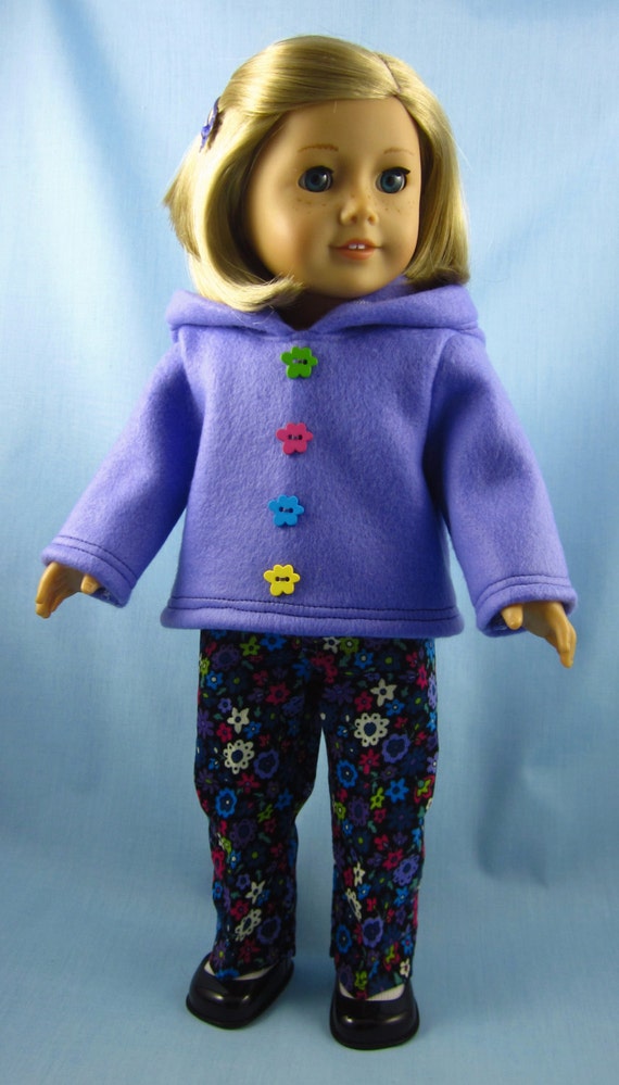 American Girl Doll Clothes Hoodie and Pants in Lavender