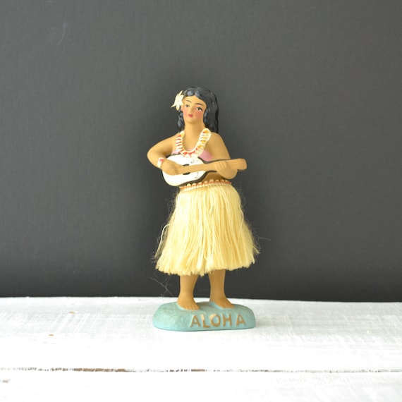 Dashboard Hula Girl Aloha Hawaii Vintage Hula Nodder Made