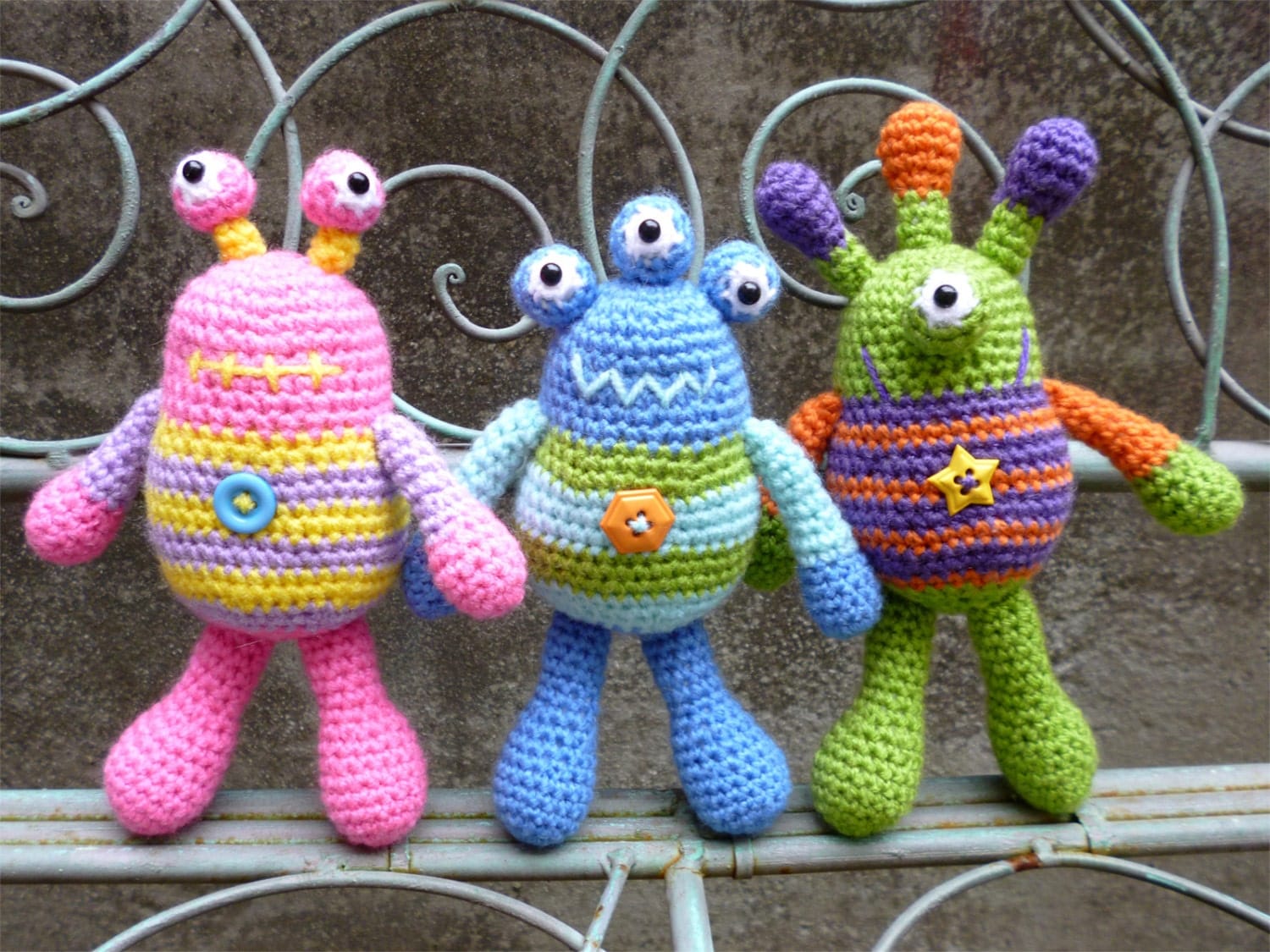 Bug Eyed Monsters Amigurumi Crochet Pattern Tarquin Theodore