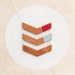 Large Geometric Colorblock Wooden Chevron Necklace - Red, Mint, and Gold