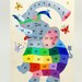 Woden puzzle for children - counting game - elephant
