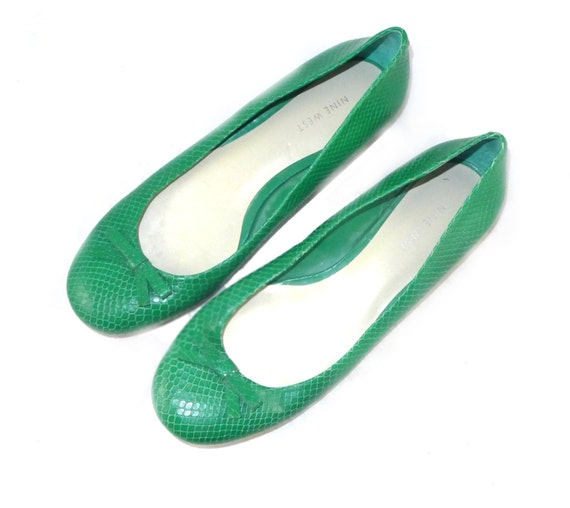 emerald green ballet flats
