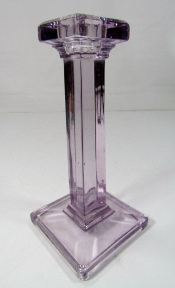 RESERVED JOY...Vintage Purple Crystal Candle Holder