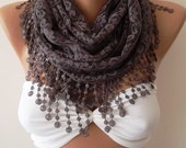 Super elegance scarf shawl moca gray