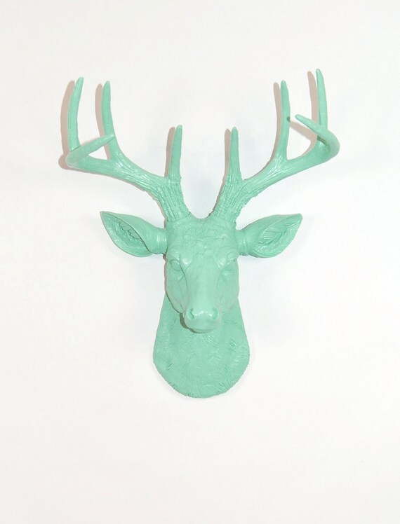 Faux Deer Head The MINI Eleanor Seafoam by WhiteFauxTaxidermy