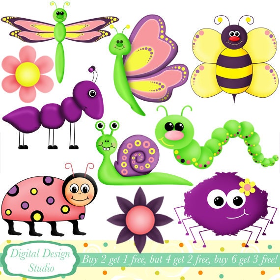 cute insects clipart - photo #20