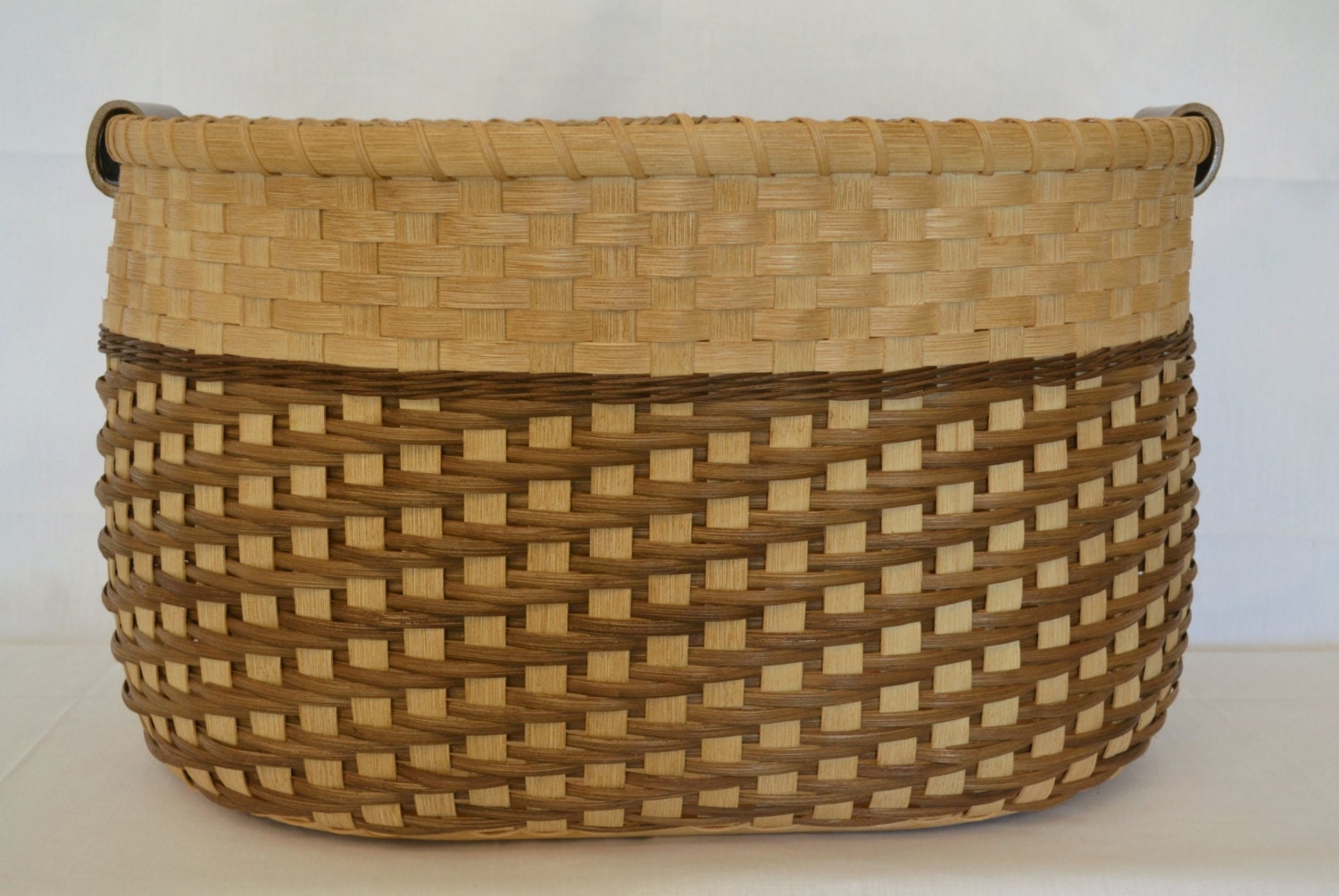 Large Reed or Wicker Storage Basket with by BrightExpectations