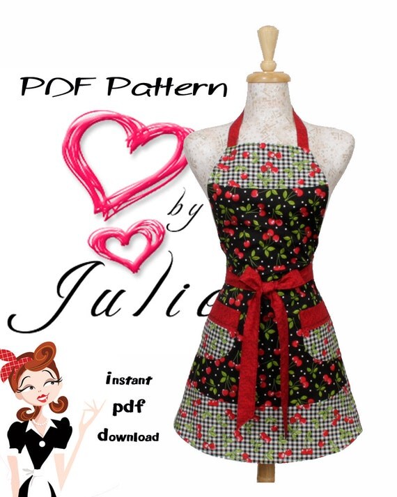 Apron Pattern in a PDF format by PatternsbyJulie on Etsy | Aprons ...