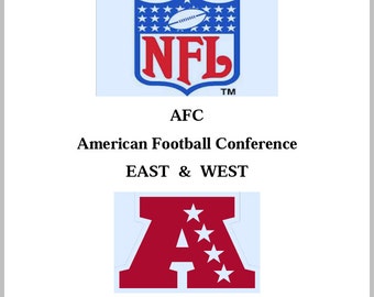 NFL Coasters - AFC East and West Team Logos - Plastic Canvas Pattern ...