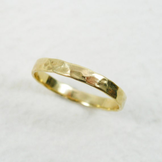 3mm  wedding hammered gold  18K band. Gold  wedding gold band 18k ring. Hammered Hammered wedding