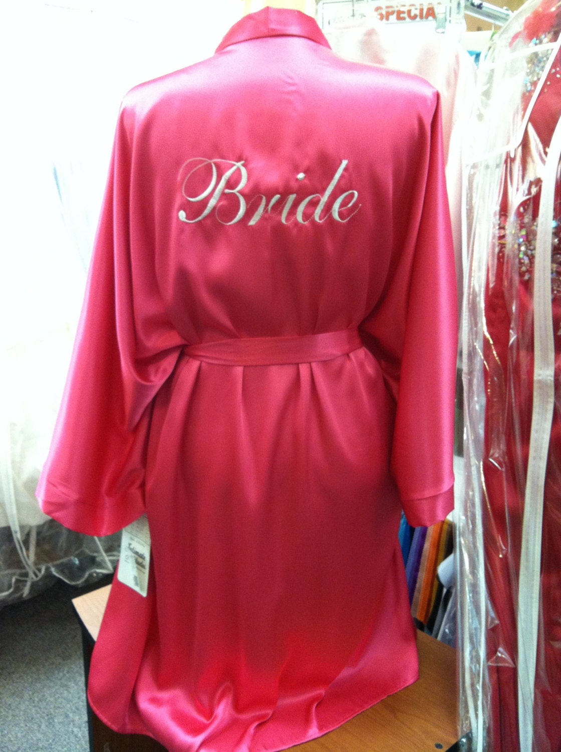 Wedding Bride Robe bride robe pink plus sized 1x2x