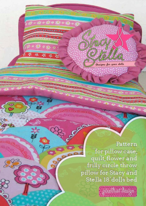 Pixie Faire Stacy and Stella Bedding Pattern for the S&S Bed Doll Clothes Pattern for 18 inch American Girl Dolls - PDF