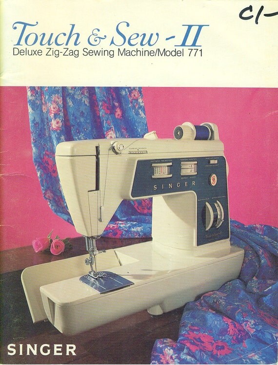 Singer Touch & Sew II Model 771 ORIGINAL 1977 Instruction