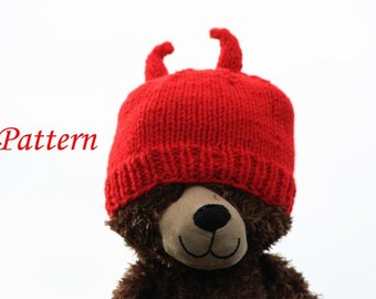 PATTERN Knit Pixie/ Elf Hat with Ears Premie to Adult Sizes
