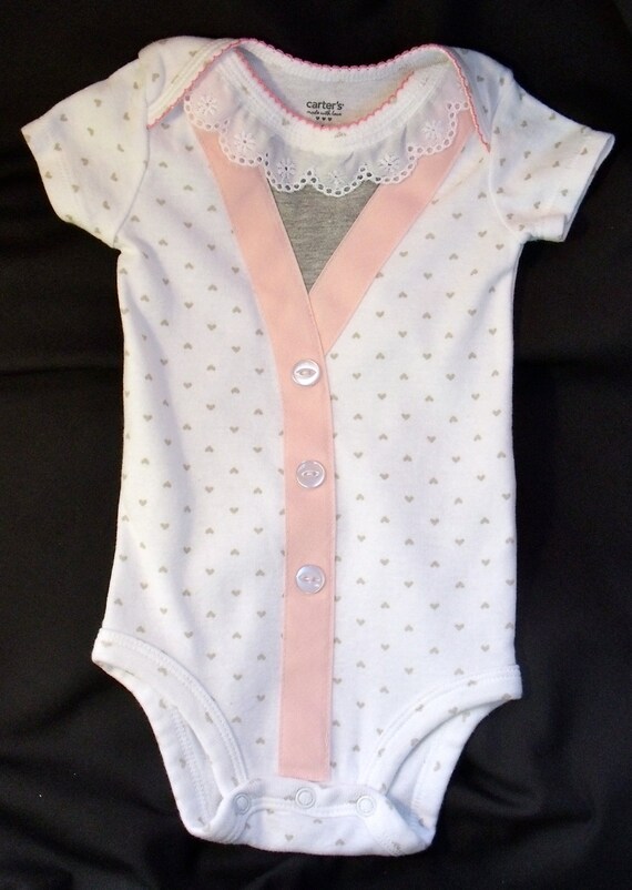 Cardigan Onesie by ThePaisleyPuggle on Etsy