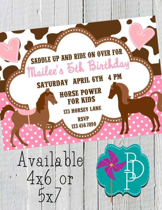 Pony Birthday Invitations 8