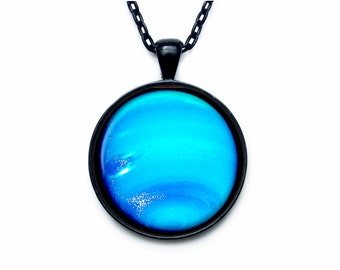 Neptune Pendant Neptune Necklace Neptune Jewelry galaxy universe space planet