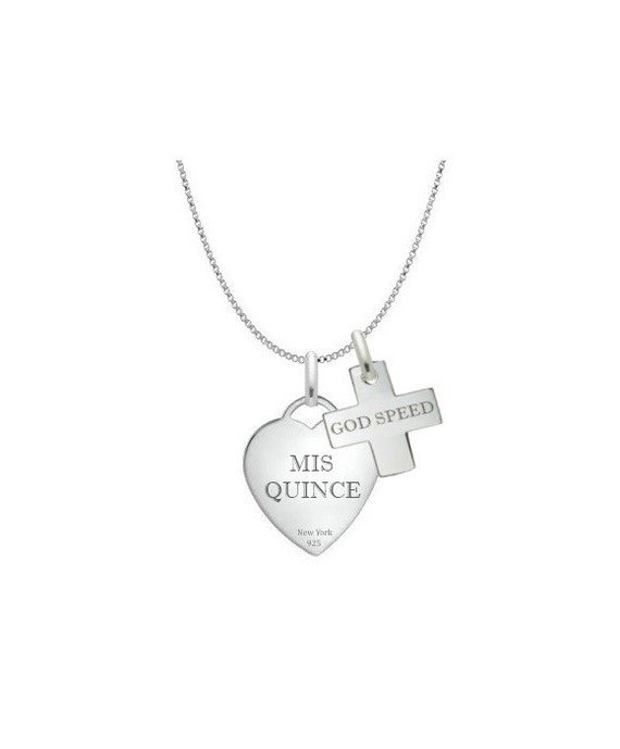 Quinceanera .925 Sterling Silver Heart Necklace GS