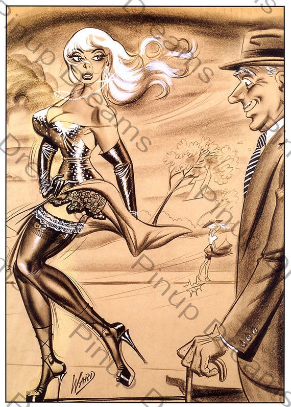 Items Similar To Vintage Bill Ward Poster Print Art Pinup Burlesque Re Print Various Sizes On Etsy 5731