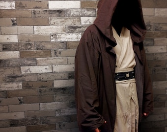 STAR WARS Jedi Robe Cloak Costume Adult Sith Force Awakens Obi Wan Luke Replica