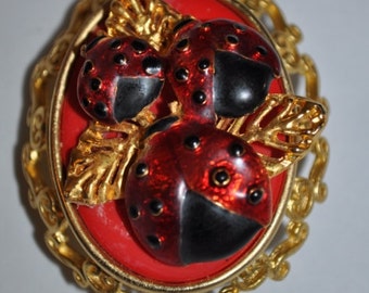 Vintage Jewelry Refrigerator Magnet (37) Lady Bugs