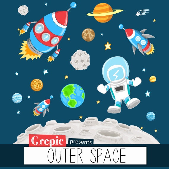 clip art outer space black and white - photo #35