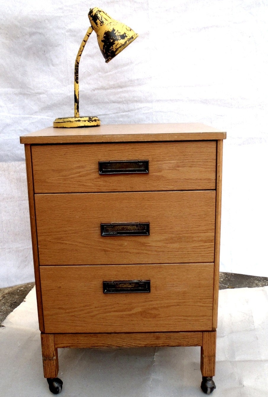 Vintage Mid Century Modern Solid Wood Medical Cart Haute Juice