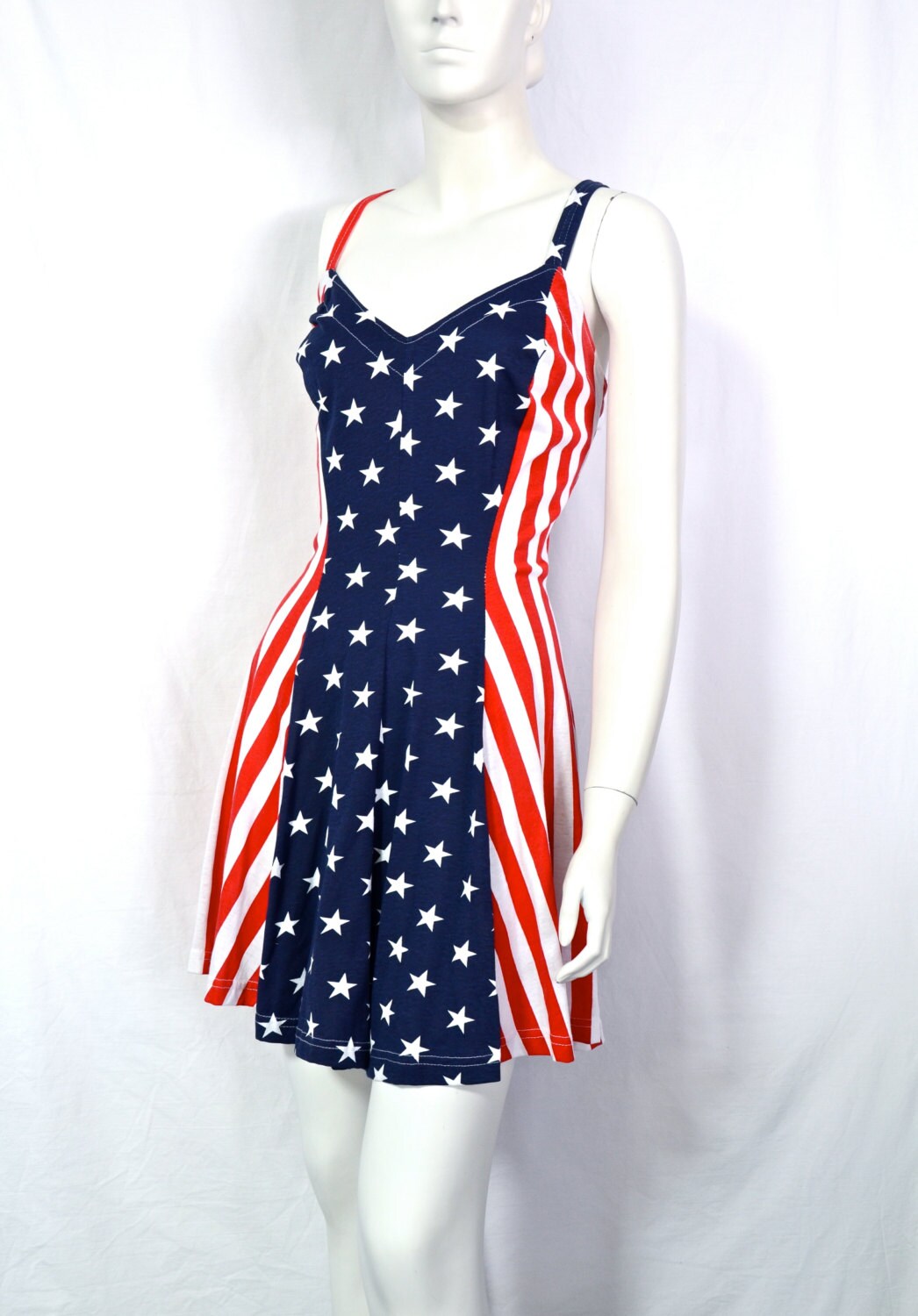 Patriotic AMERICANA Stars and Stripes Dress SUPERHERO