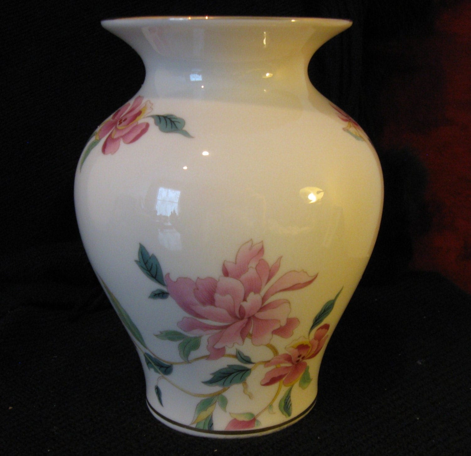 Pair of Lenox Vases with Flowers by vintageabundance