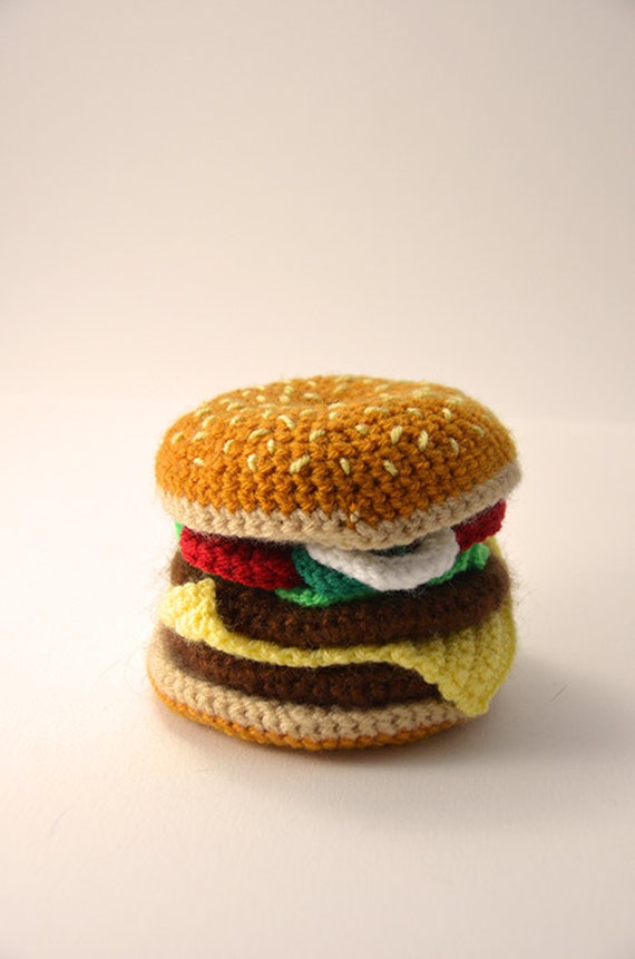 Hamburger Crochet Pattern Burger Crochet Pattern Hamburger