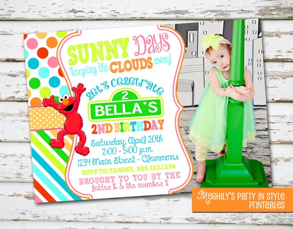 Elmo Invitation with Photo Il_570xn