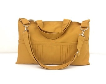 Women bag Handbags Canvas Bag Diaper bag Shoulder bag Hobo bag Tote bag Messenger bag Purse Handbag Everyday bag Mustard Amy