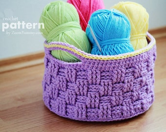 Crochet Pattern - Big Crochet Basket (Pattern No. 009) - INSTANT DIGITAL DOWNLOAD