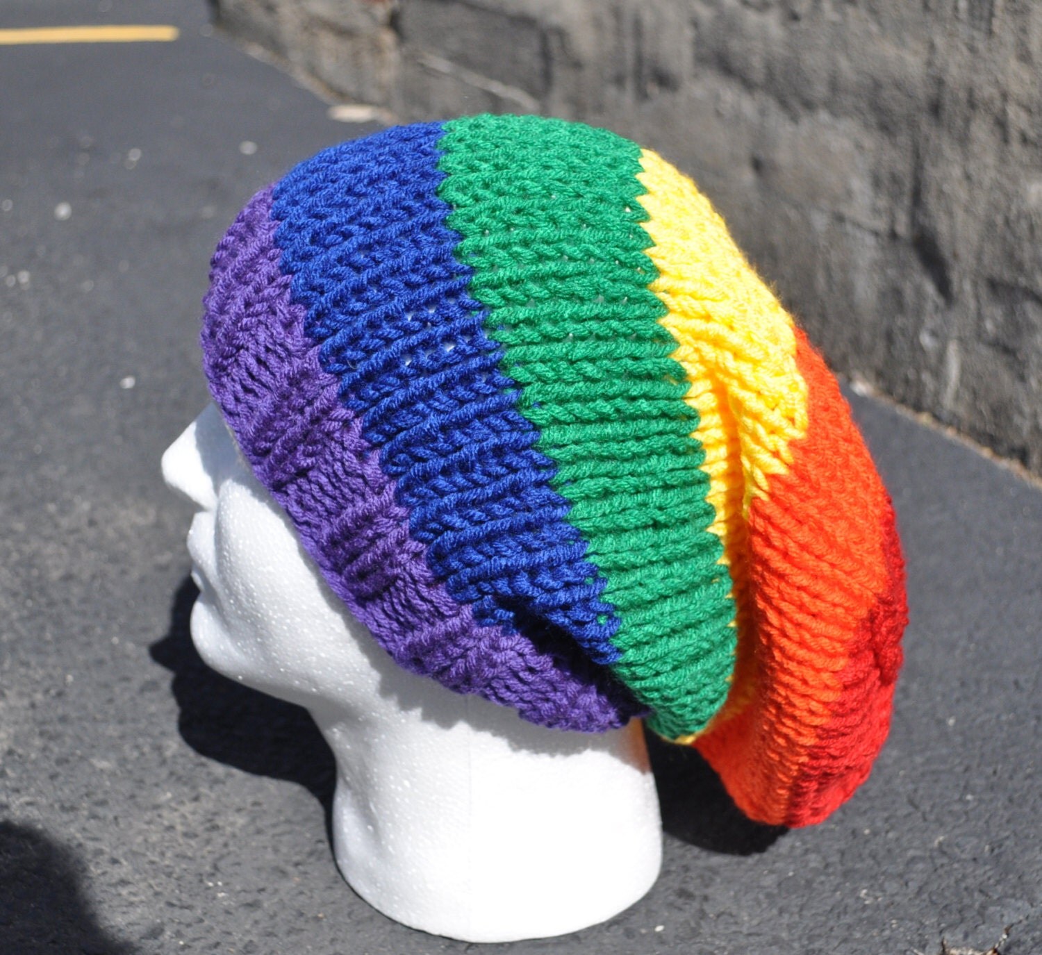 Reserved for Michael Unisex Gay Pride Hat Rainbow Striped
