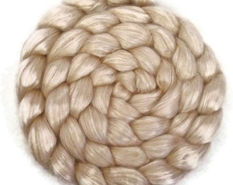 Natural Camel Silk 50/50 Wool Roving - 4 oz. - Spinning Fiber