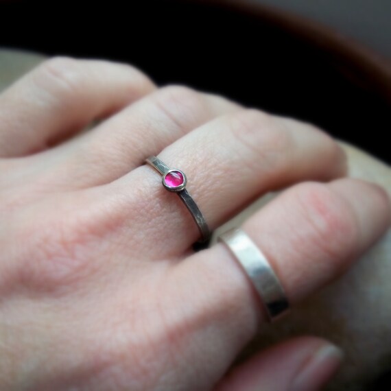 tiny ruby ring