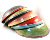 Pasta Bowl Vessel for spaghetti linguini fettucine ravioli manicotti soup salad / personal size fiesta color bowls