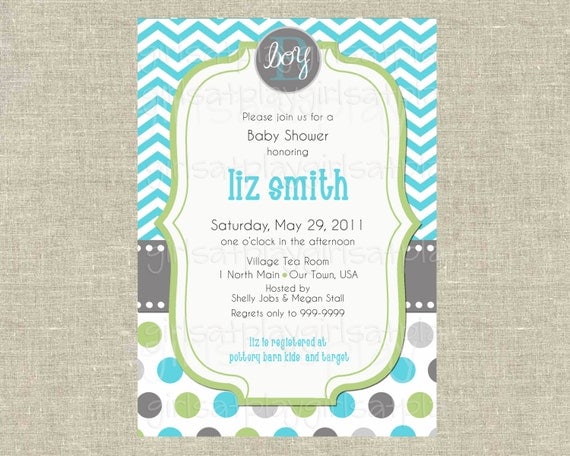 Items similar to Baby Boy Shower Invitation Invite Modern ...