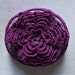 Crocheted Lace Stone, Multi-Layered Floral Motif, Purple, Handmade by Monicaj