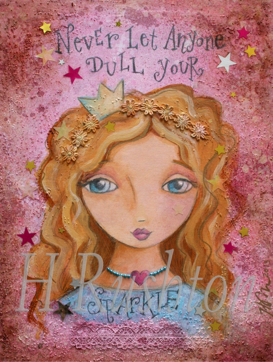 Girls Room Decor Wall Art Inspirational Quote Mixed