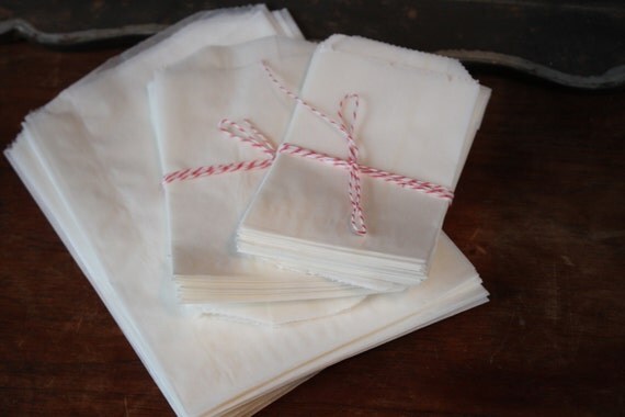 Glassine Wax Paper Bags- Lot of 50 -- Merchandise Gift Bags Il_570xn
