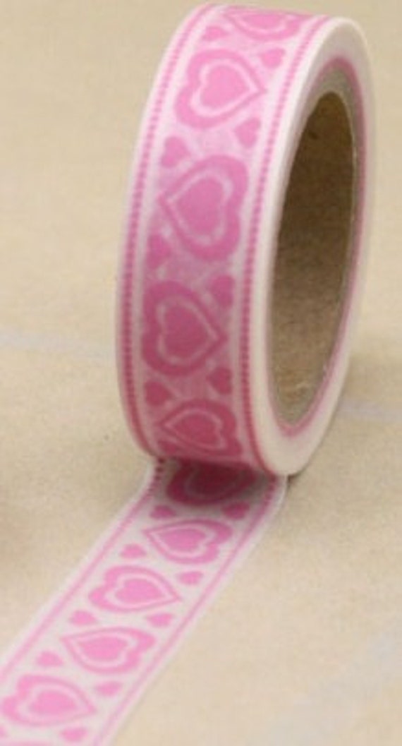 Pink Heart Washi Tape -- Il_570xn