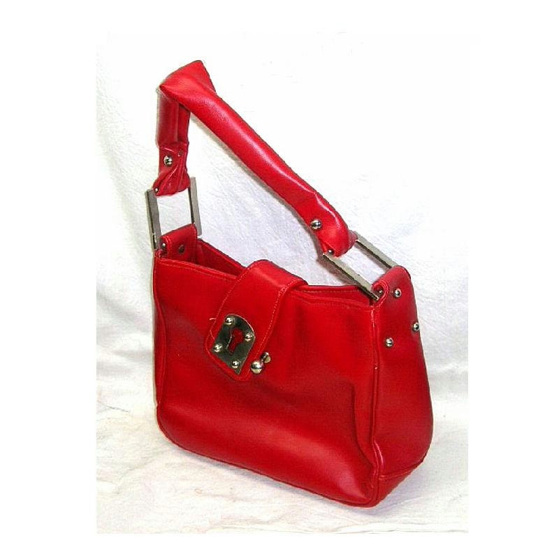 Vintage Red Handbag Purse 1960s Lou Taylor Miami by xurple on Etsy