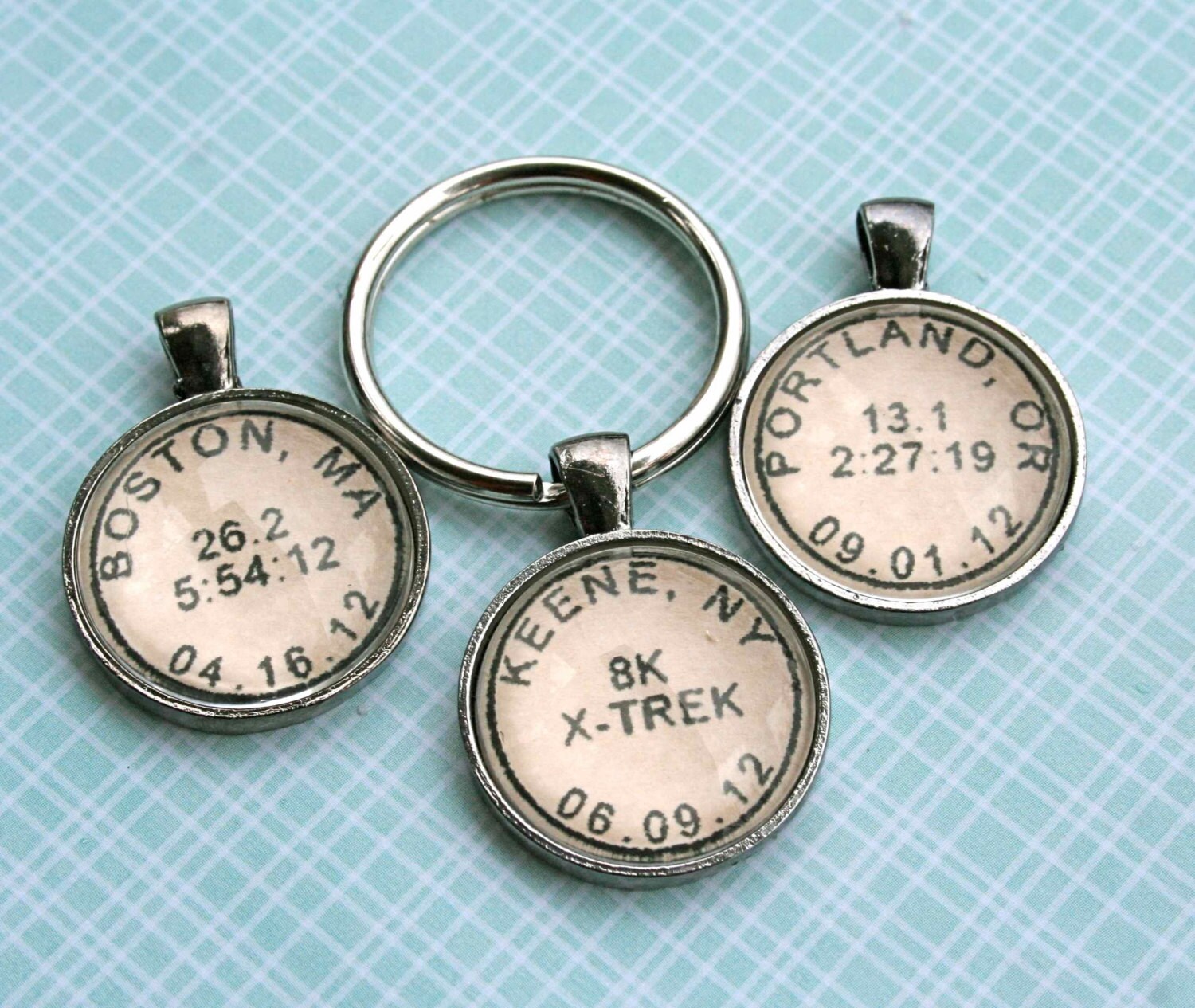 Personalized Marathon Keychain Personalized Keychain